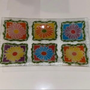 Glass Daisy Tray